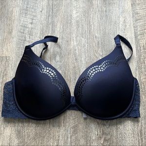 aerie navy silk push up bra 36D